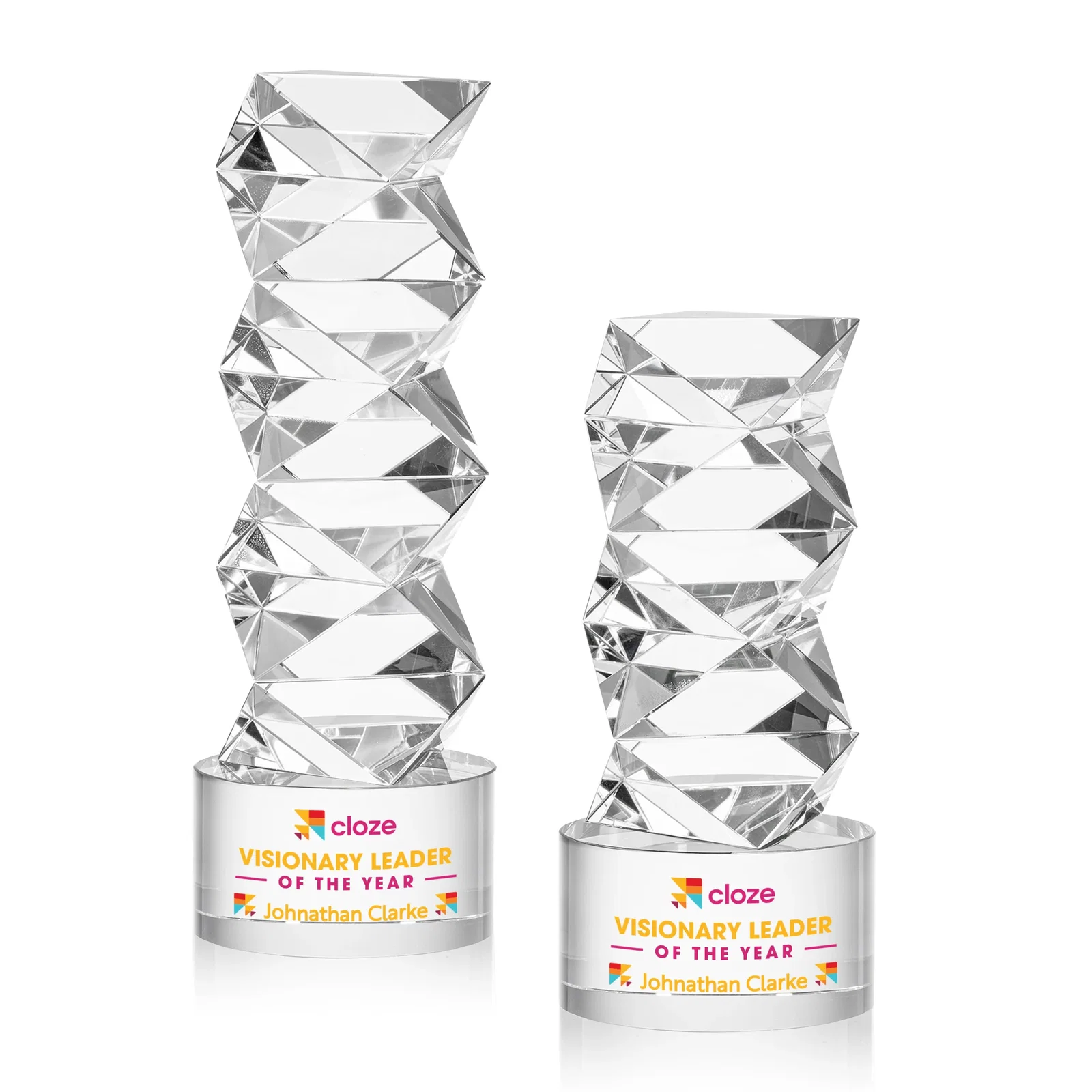 Personalized Optical Crystal Tower Award, awards for employee recognition