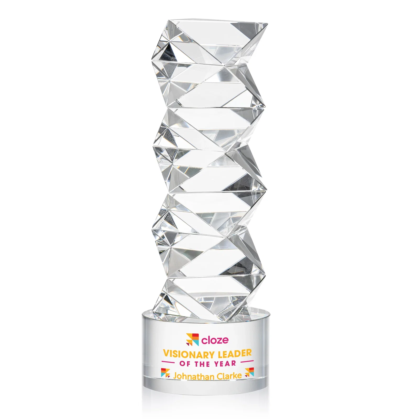 Personalized Optical Crystal Tower Award, awards for service anniversary gifts