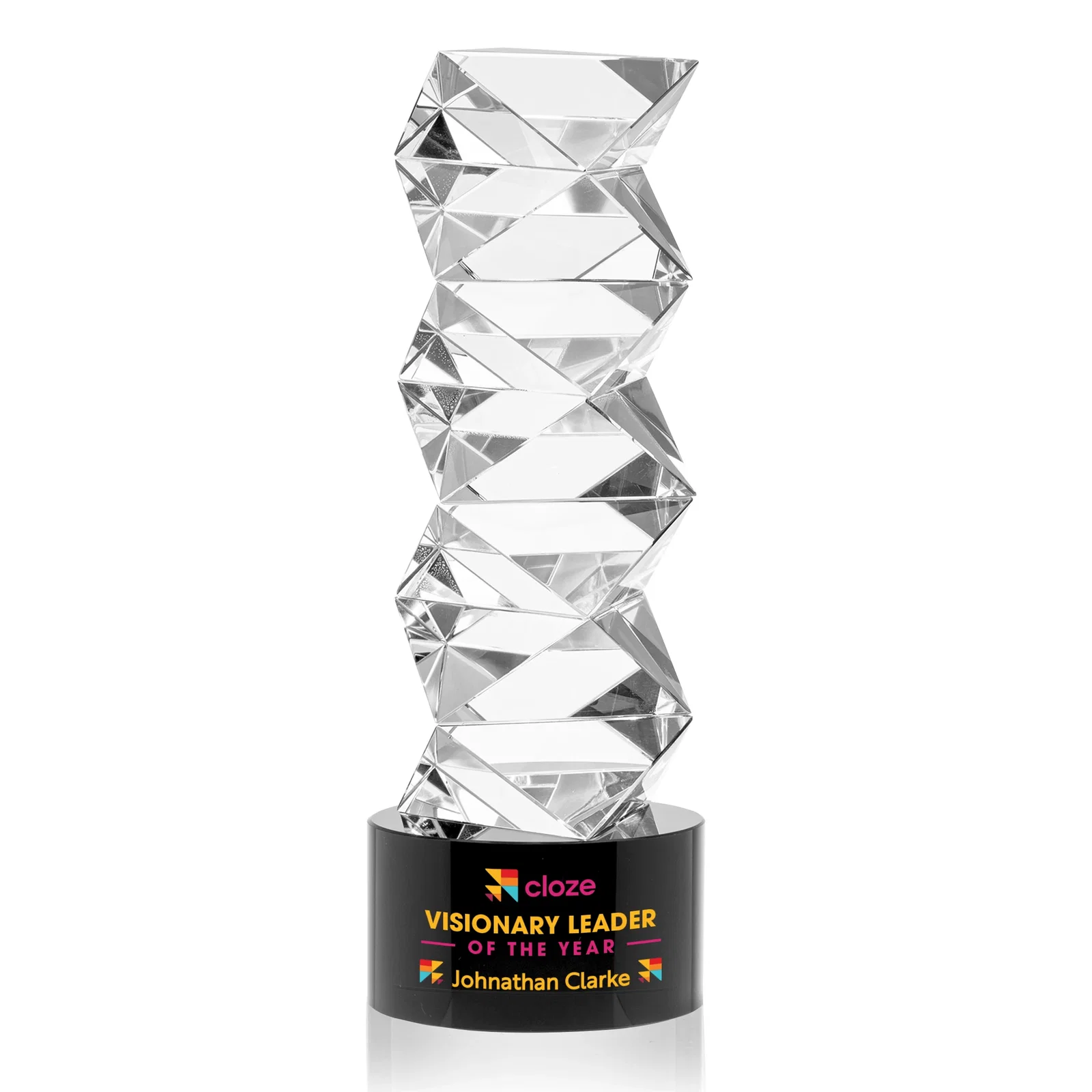 Personalized Optical Crystal Tower Award, awards for safety achievement programs