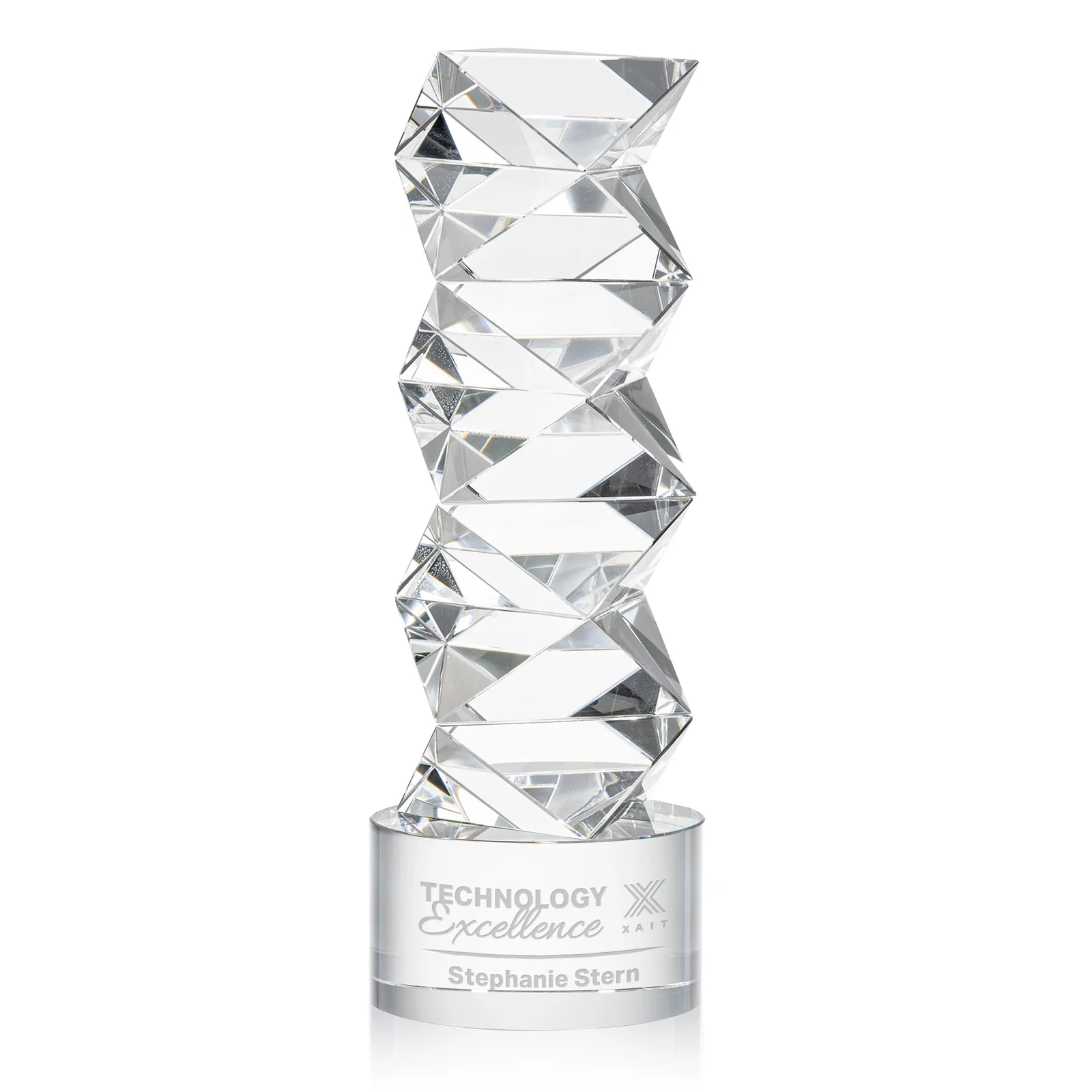 Custom Optical Crystal Tower Award, awards for service anniversary gifts