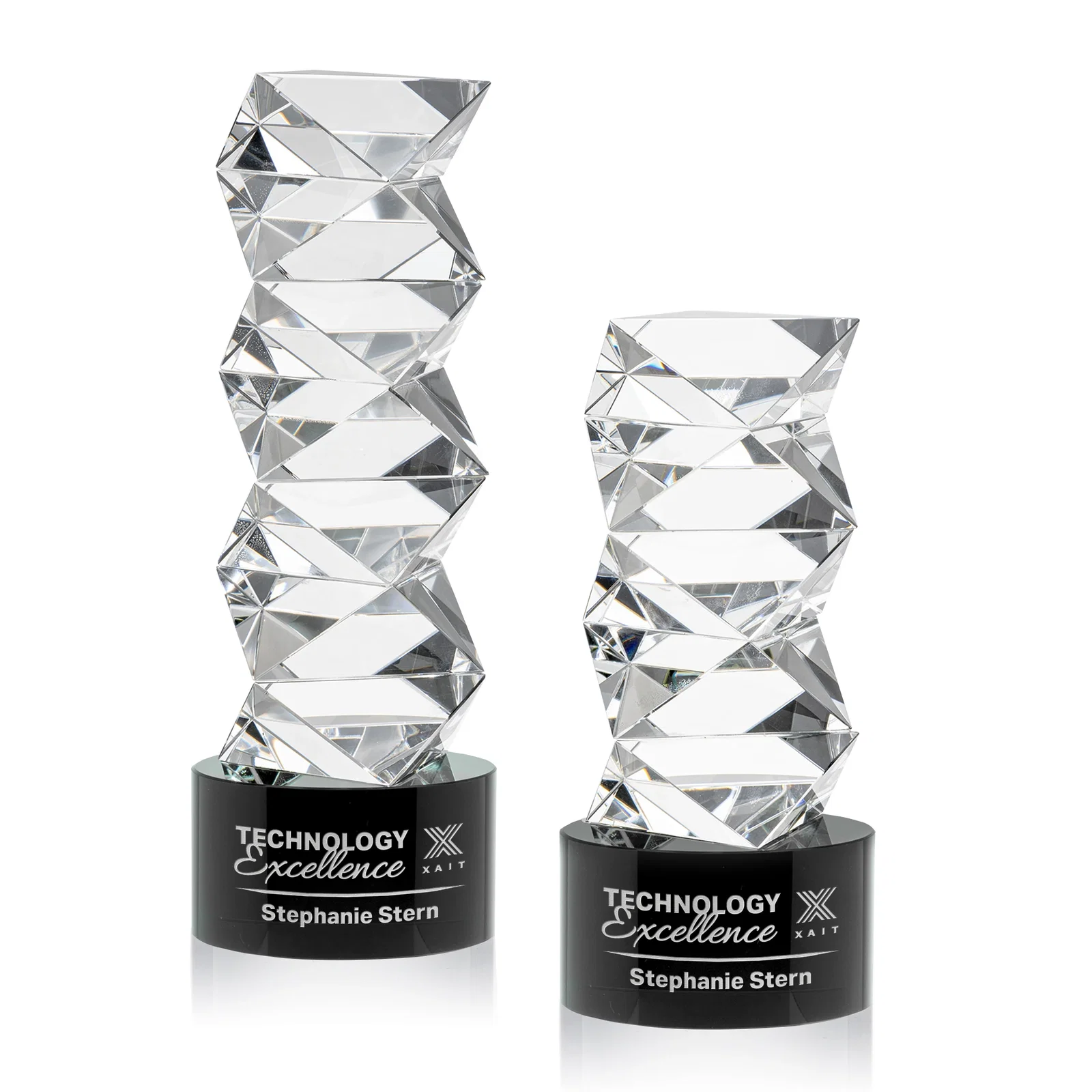 Custom Optical Crystal Tower Award, awards for donor appreciation