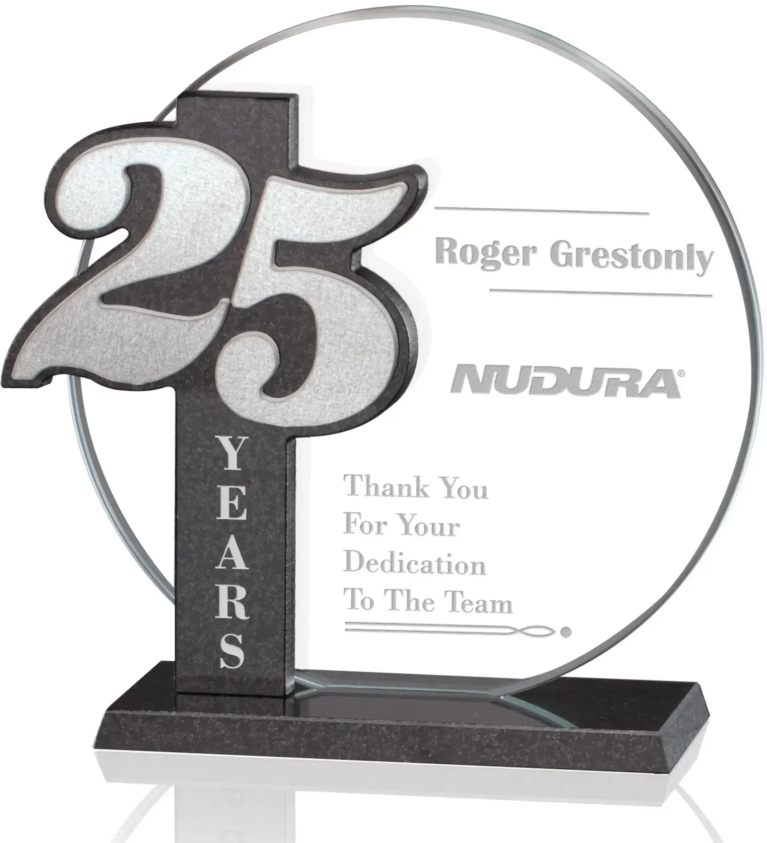 Custom Cambio Years of Service Award, marble for sales achievement awards