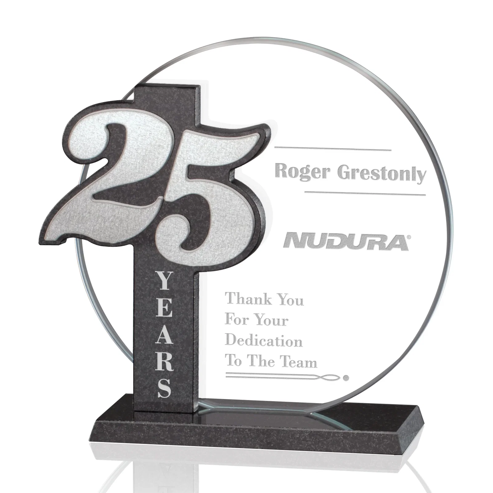 Custom Cambio Years of Service Award, marble for safety achievement programs
