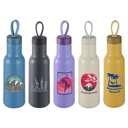 Cameo 23 oz PLA promotional sports bottle with carrying loop and custom logo