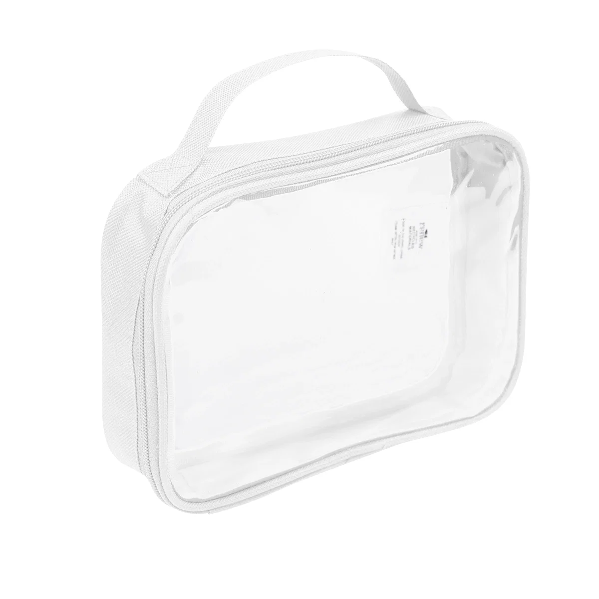Open bag revealing room for brushes, bottles and small essentials