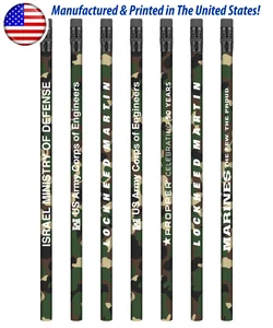 Camouflage Design #2 Lead Pencil with Black Eraser