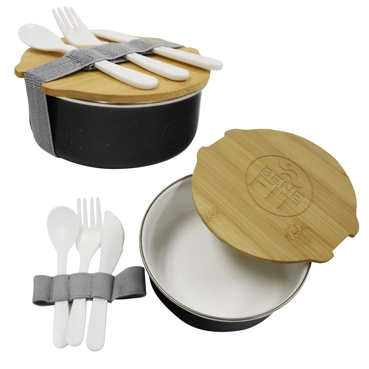 Lid removed to reveal the food compartment inside