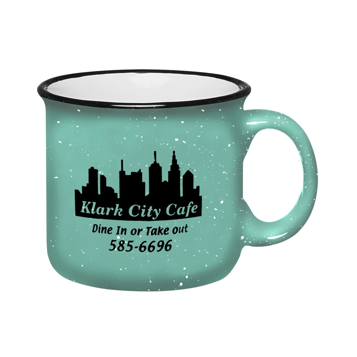 Red mug filled with hot coffee