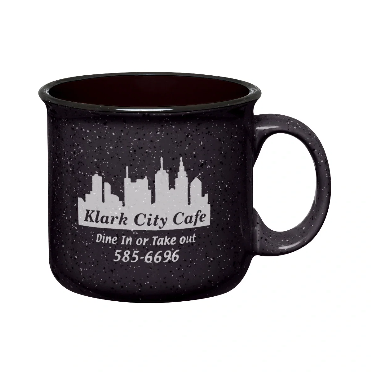 Sturdy mug body seen from a front angle