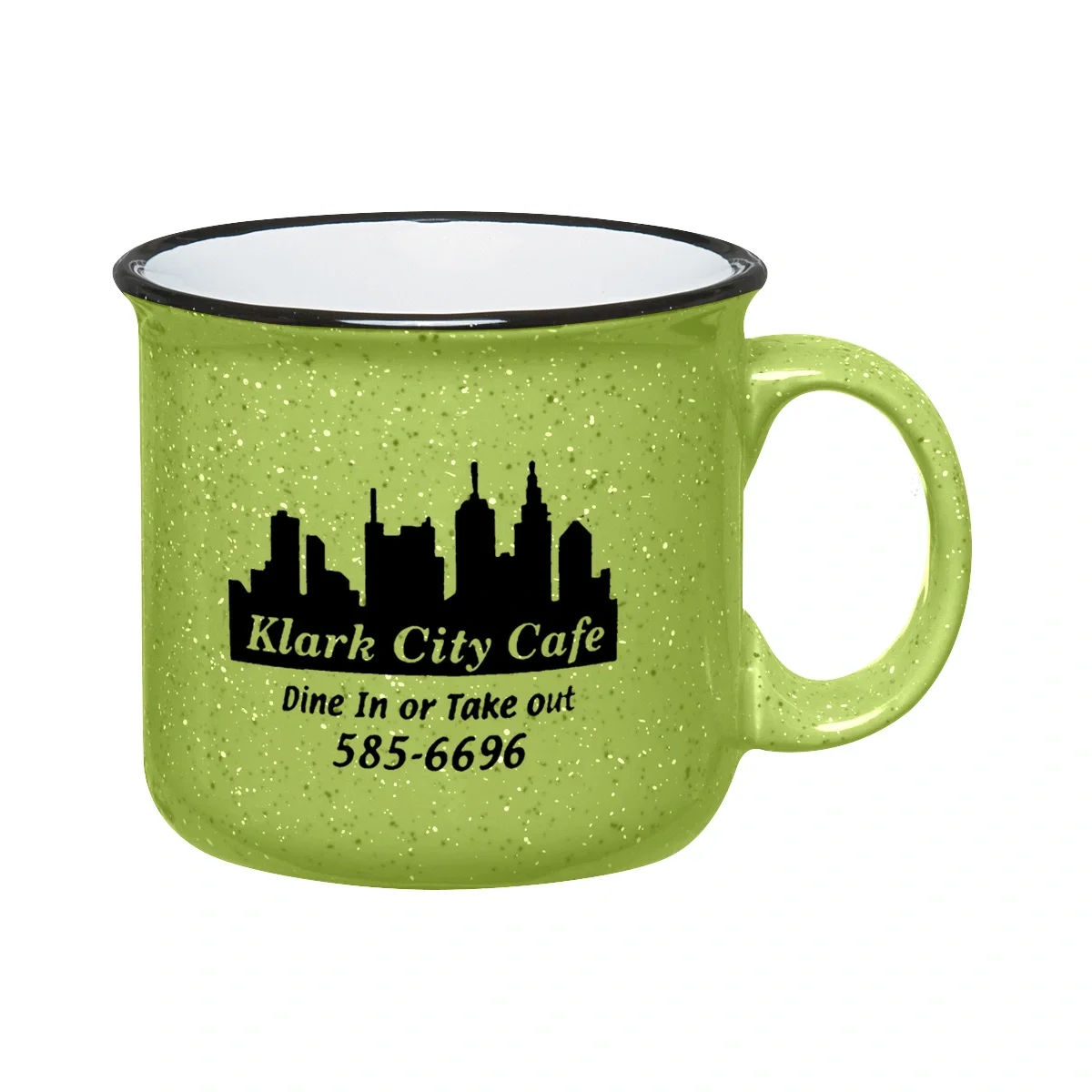 Purple mug viewed from slightly above