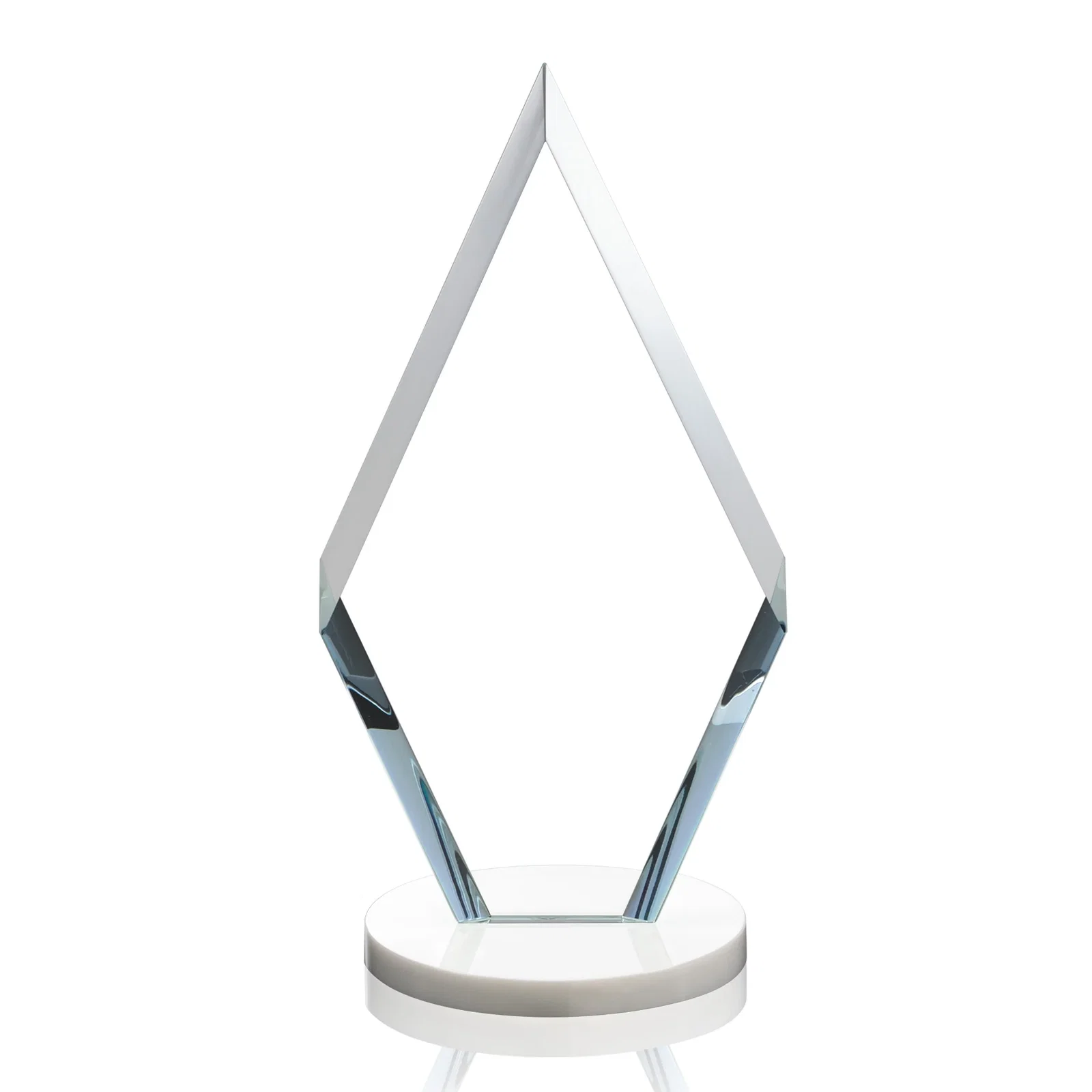 Personalized Starfire Crystal Diamond Award, Also in Rosewood Crystal, with your logo for retirement presentations