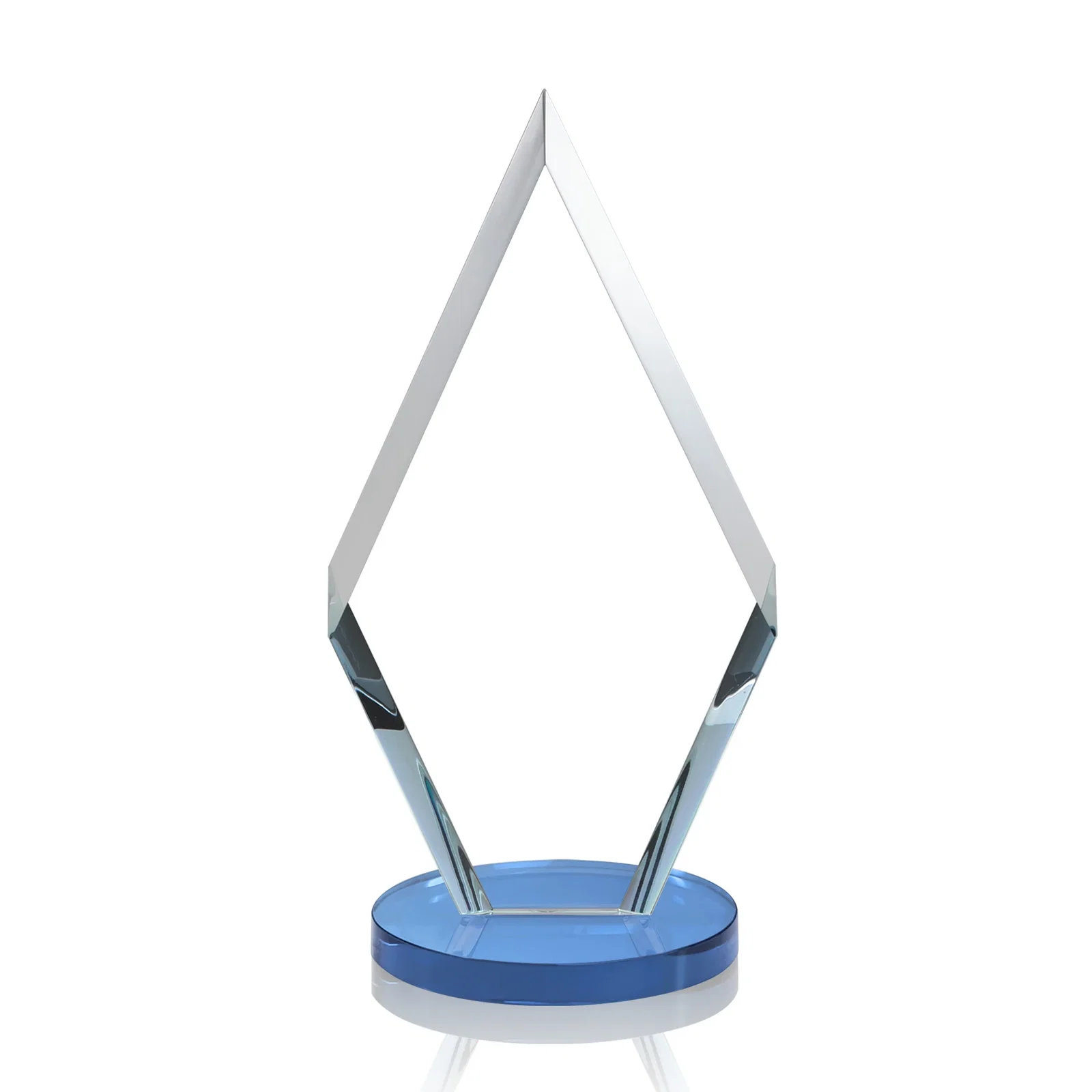 Personalized Starfire Crystal Diamond Award, Also in Rosewood Crystal, with your logo for team milestone celebrations