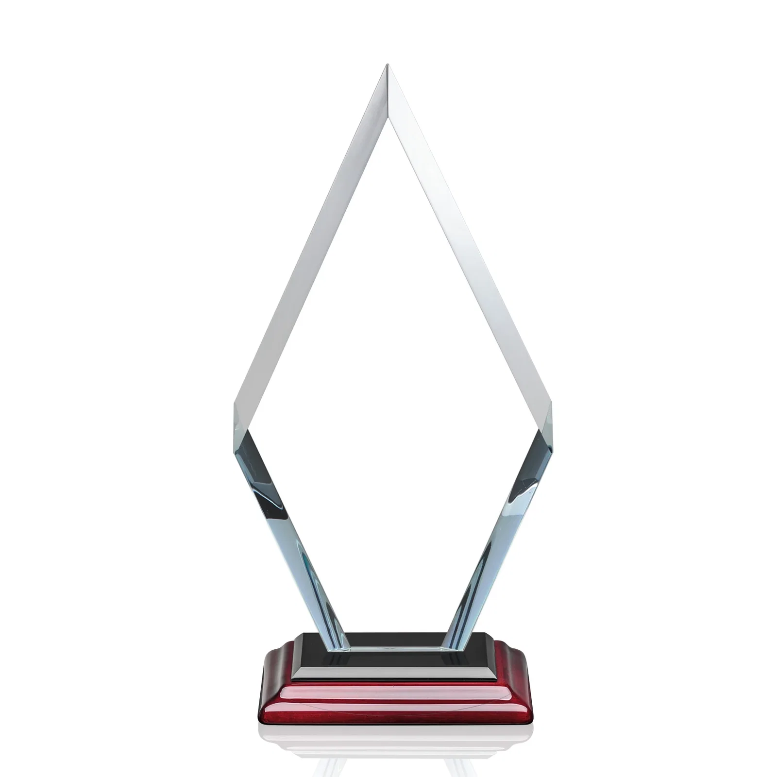 Personalized Starfire Crystal Diamond Award, Also in Rosewood Crystal, with your logo for safety achievement programs