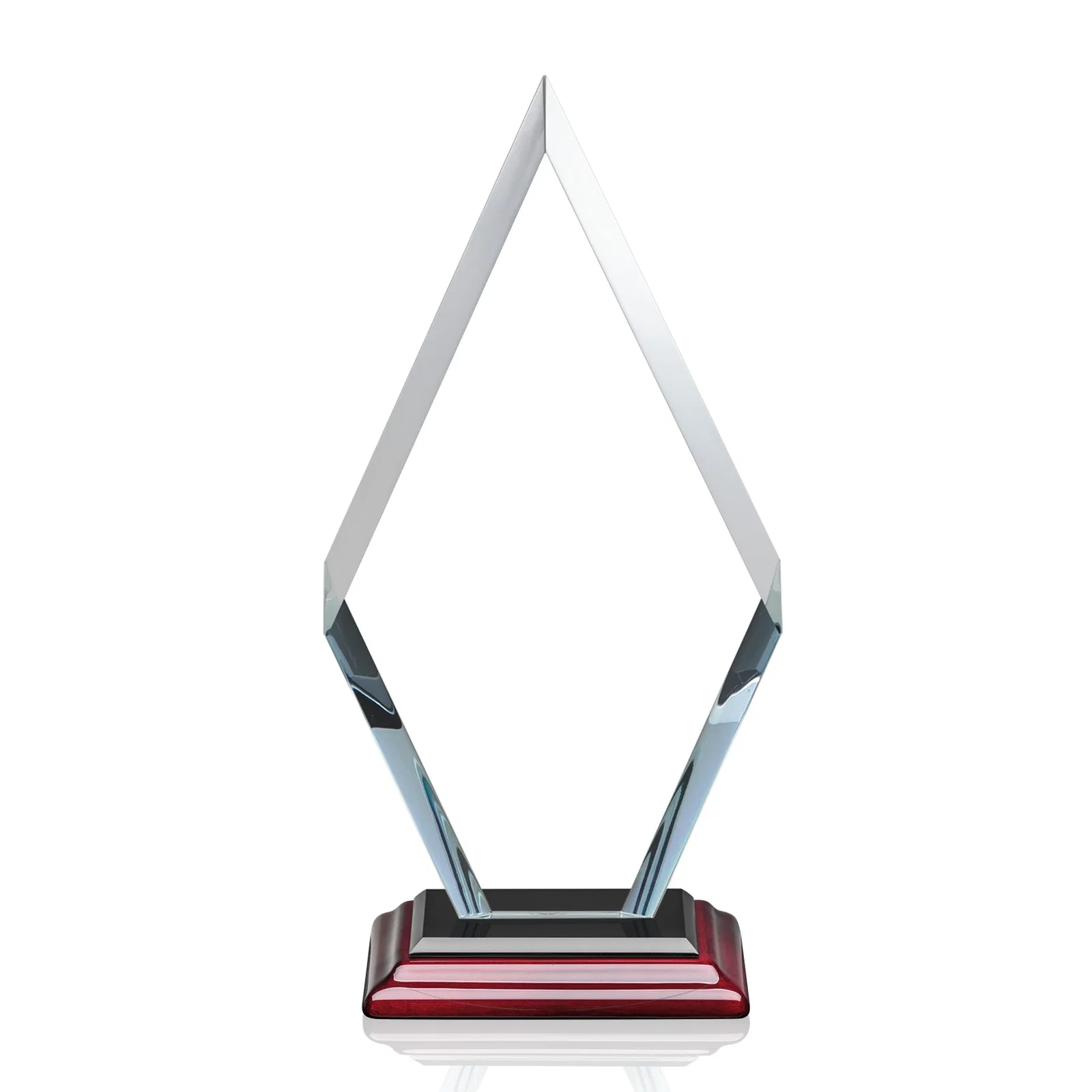 Personalized Starfire Crystal Diamond Award, Also in Rosewood Crystal, with your logo for volunteer appreciation