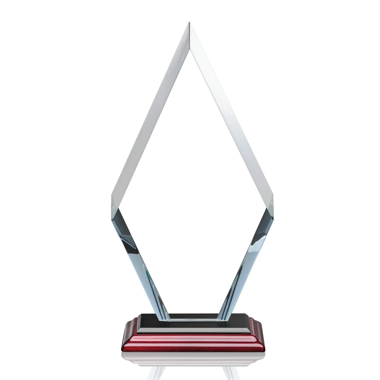 Personalized Starfire Crystal Diamond Award, Also in Rosewood Crystal, with your logo for dealer and partner awards