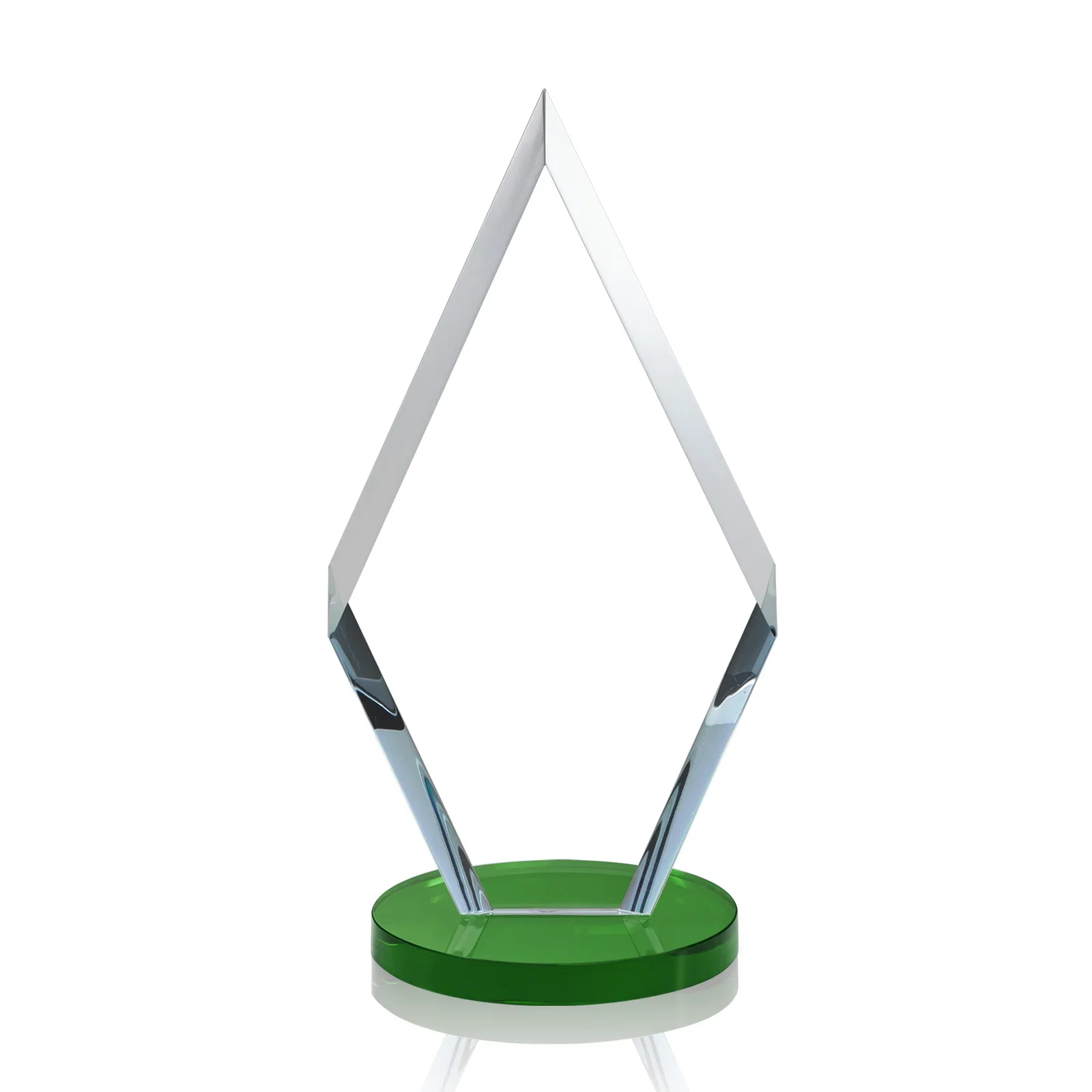 Custom Starfire Crystal Diamond Award, Also in Rosewood Crystal, with your logo for service anniversary gifts