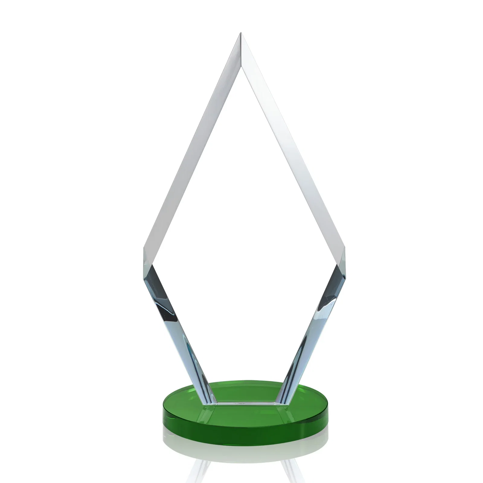 Custom Starfire Crystal Diamond Award, Also in Rosewood Crystal, with your logo for sales achievement awards
