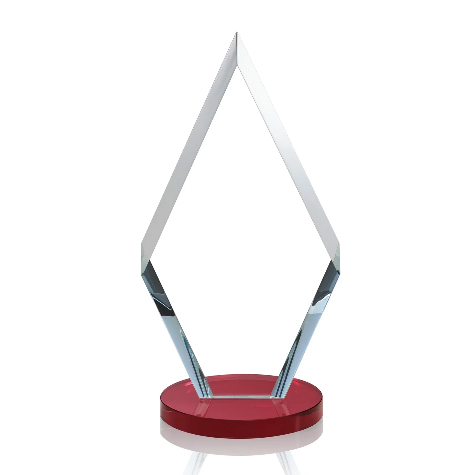 Personalized Starfire Crystal Diamond Award, Also in Rosewood Crystal, with your logo for employee recognition