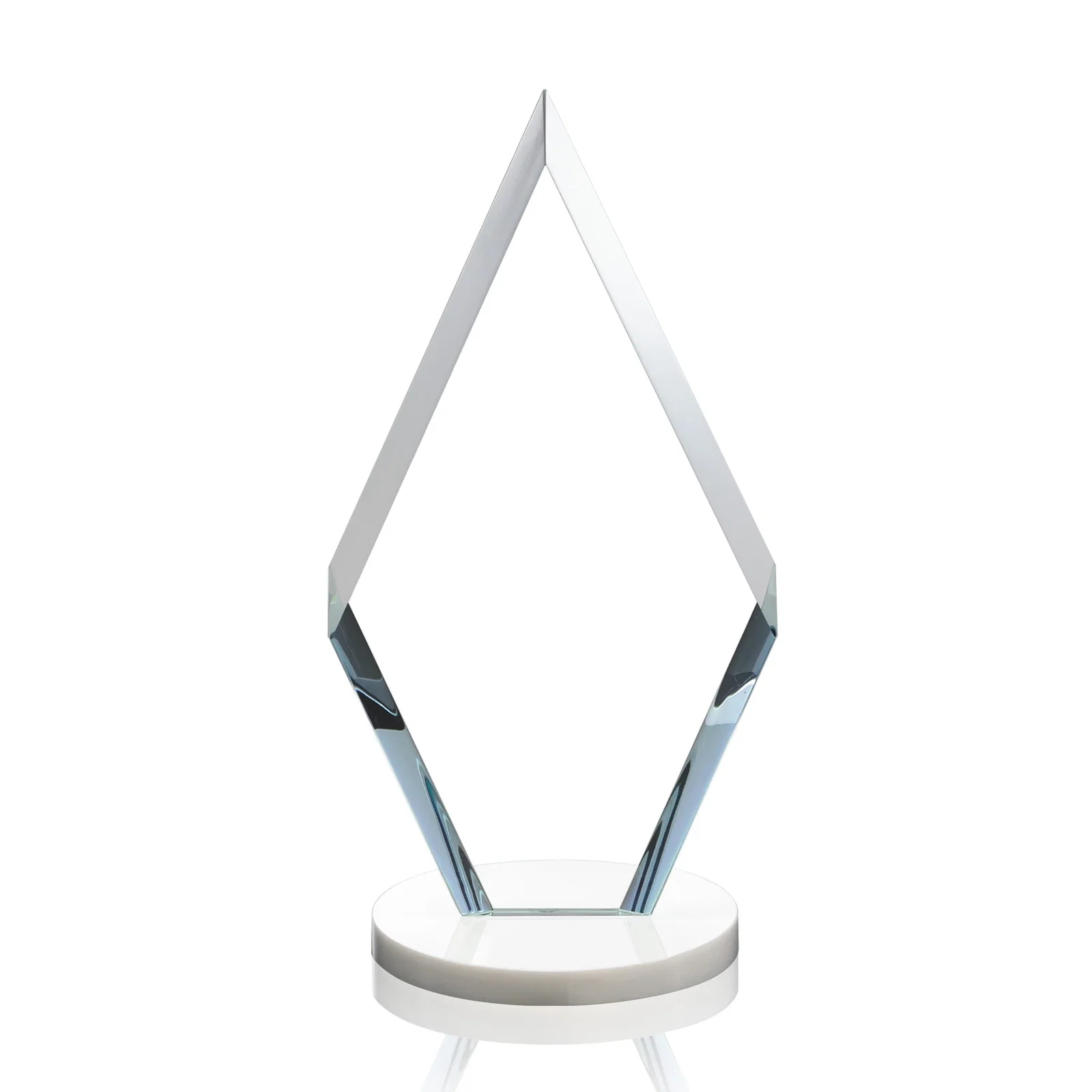 Personalized Starfire Crystal Diamond Award, Also in Rosewood Crystal, with your logo for service anniversary gifts