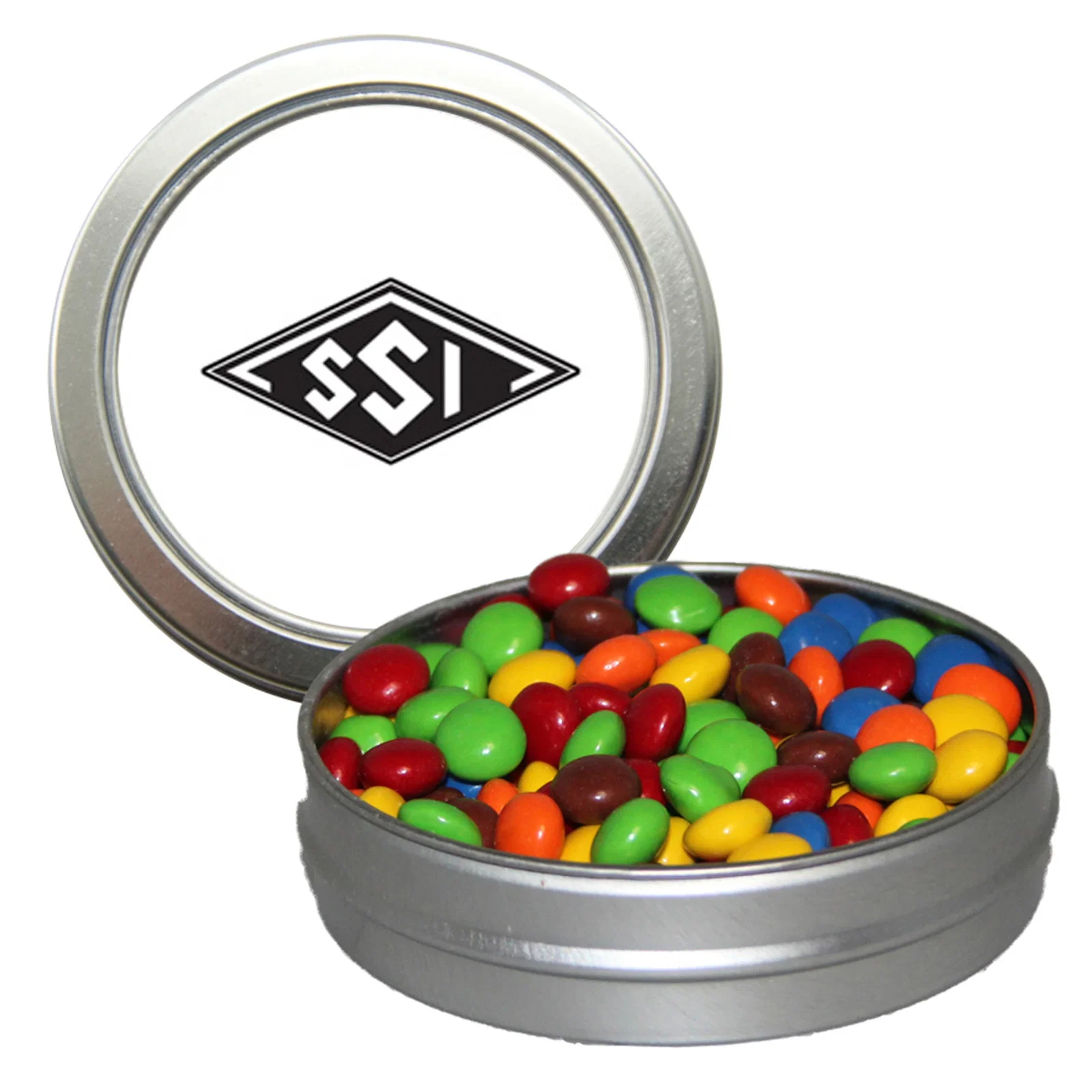 Assorted treats displayed under the clear lid