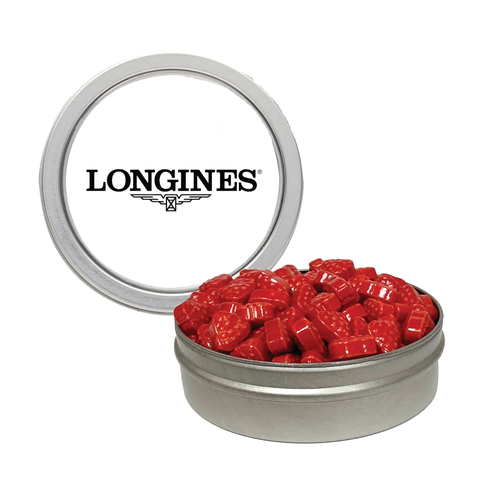 Empty container shown open beside its lid