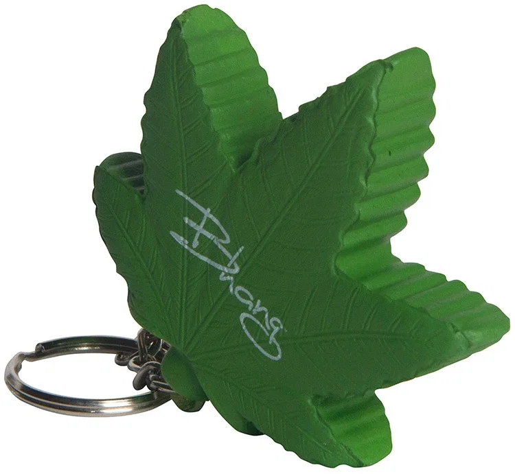 Cannabis Leaf Stress Reliever Keyring — view 4