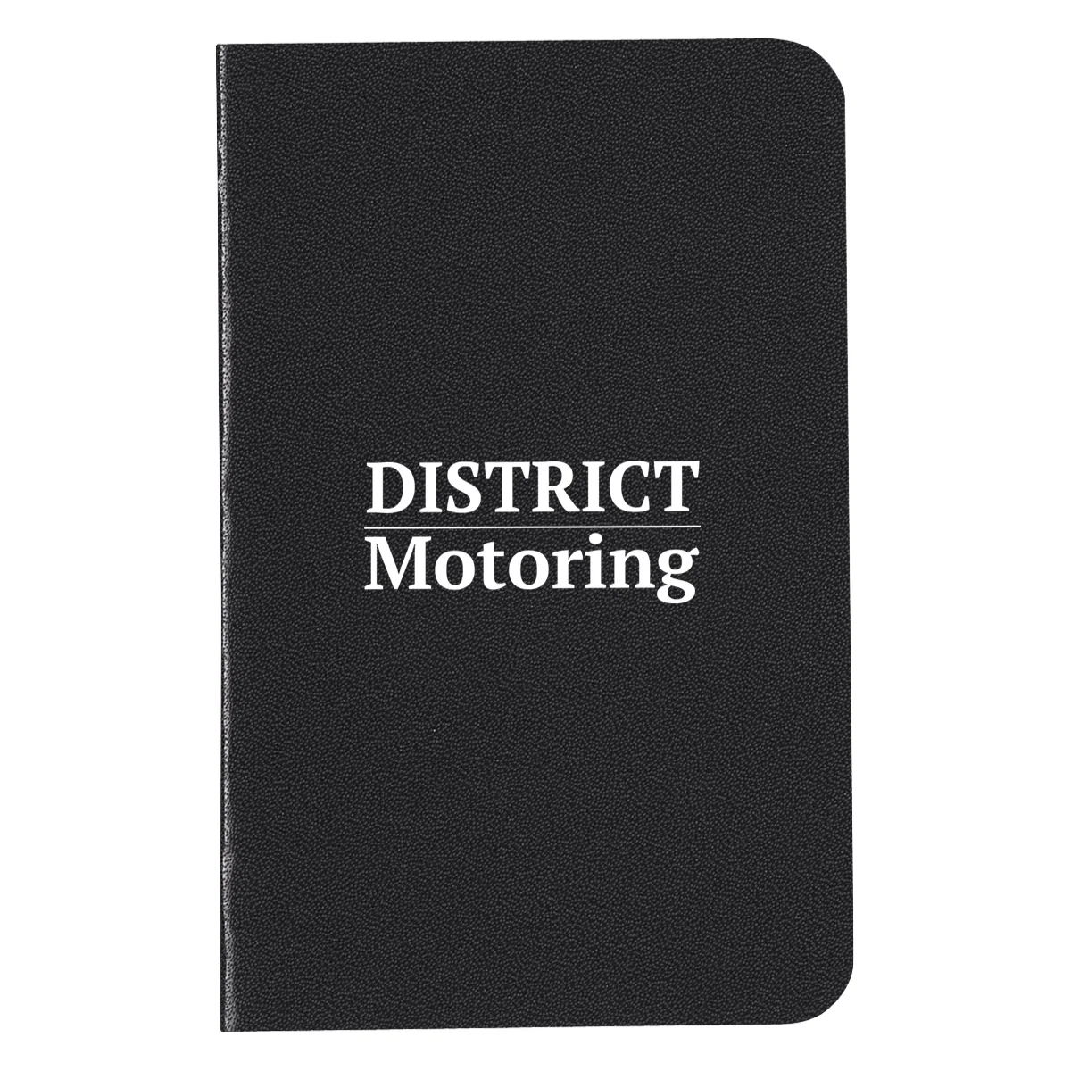 Pocket-sized notebook shown closed with its cover facing forward