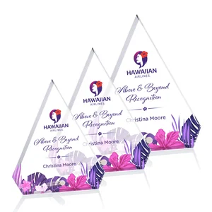 Starfire Crystal Diamond Award with a Chrome or Gold Easel Pin