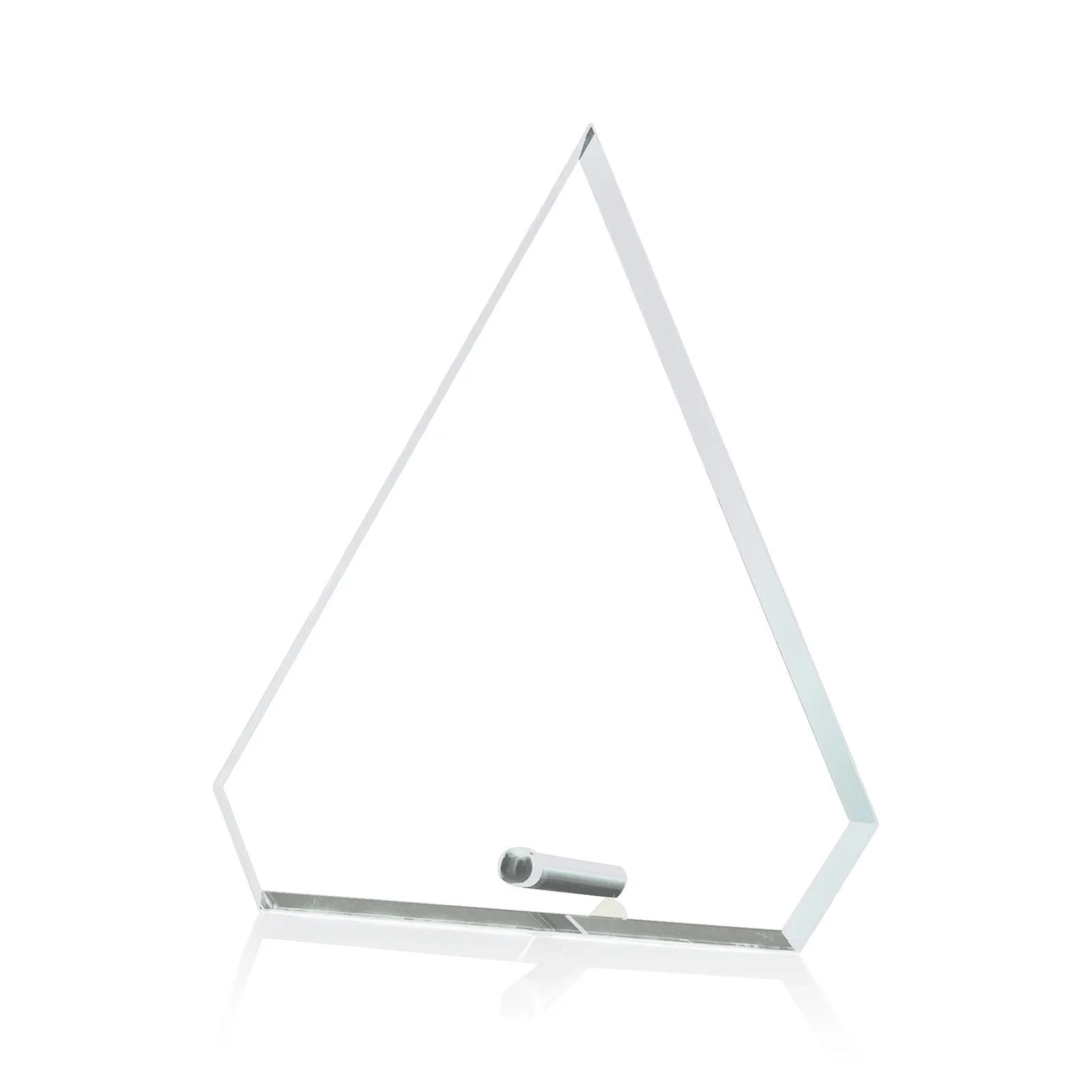 Personalized Starfire Crystal Diamond Award with a Chrome or Gold Easel Pin for sales achievement awards