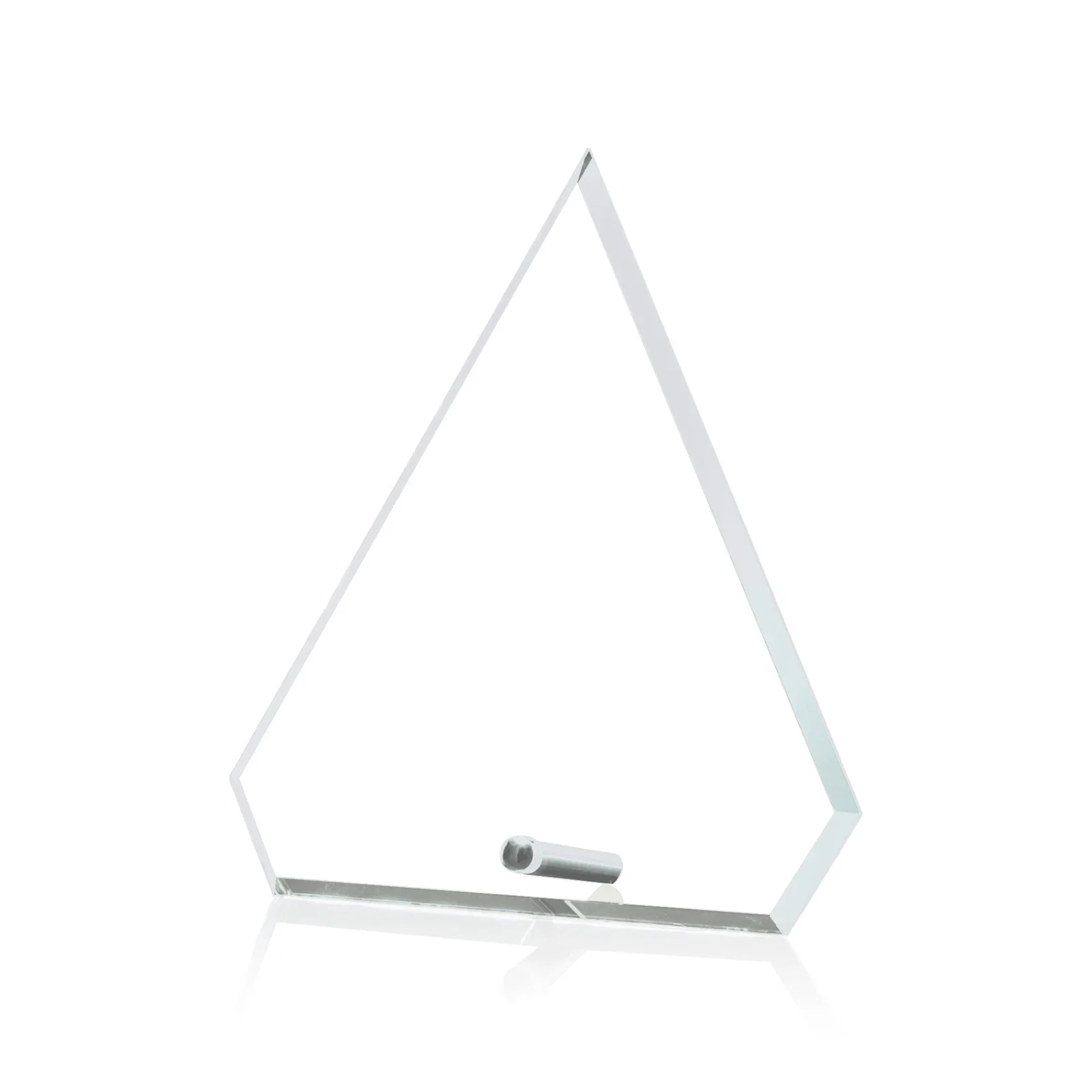 Personalized Starfire Crystal Diamond Award with a Chrome or Gold Easel Pin for team milestone celebrations