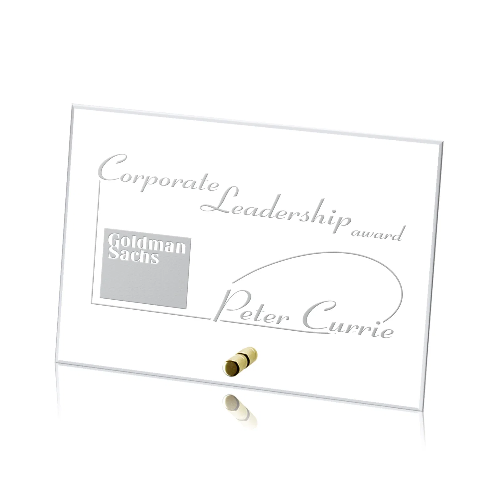Custom Starfire Crystal Rectangle Award, Wider Than It Is Tall, awards for safety achievement programs
