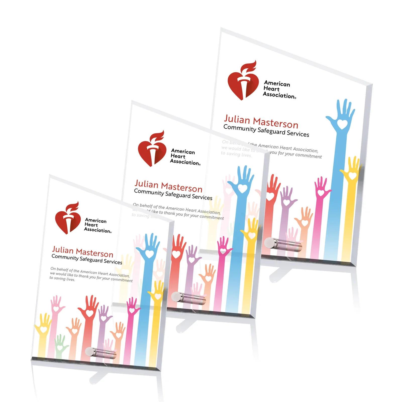 Custom Starfire Crystal Summit Award in Clear, Gold, or Silver, awards for employee recognition