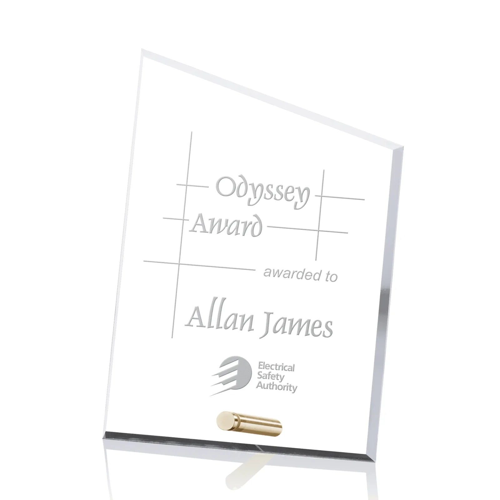 Custom Starfire Crystal Summit Award in Clear, Gold, or Silver, awards for dealer and partner awards