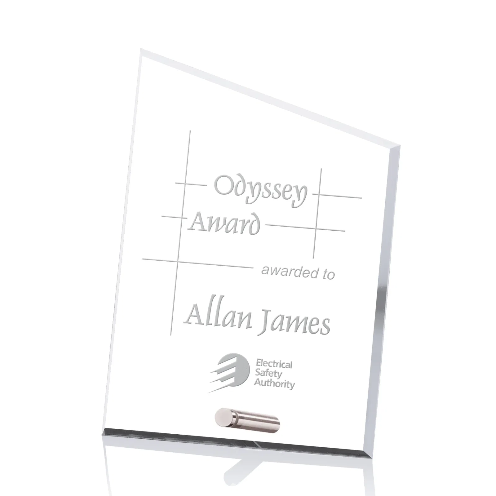 Custom Starfire Crystal Summit Award in Clear, Gold, or Silver, awards for company anniversary events