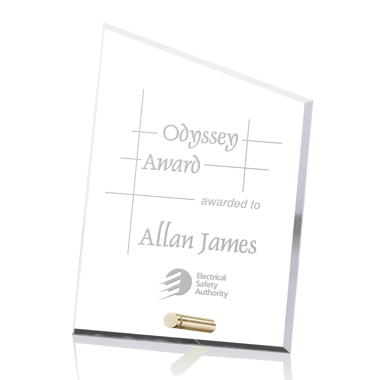 Personalized Starfire Crystal Summit Award in Clear, Gold, or Silver, awards for employee recognition