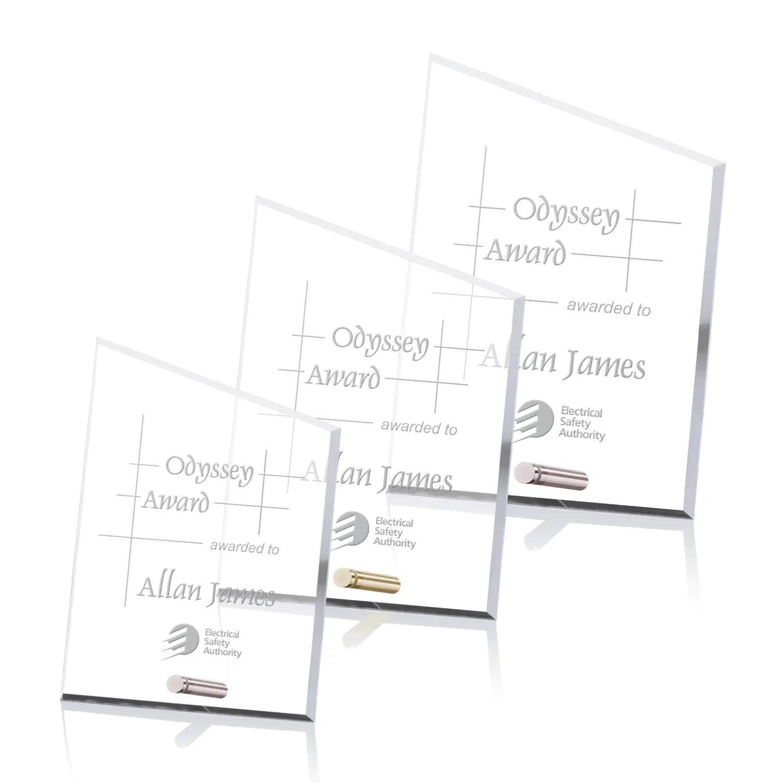 Custom Starfire Crystal Summit Award in Clear, Gold, or Silver, awards for graduation ceremonies