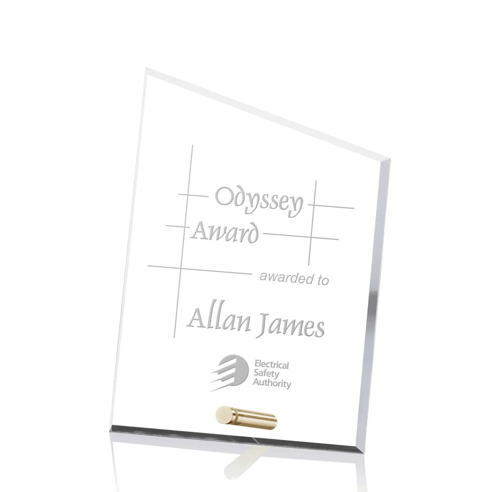 Custom Starfire Crystal Summit Award in Clear, Gold, or Silver, awards for safety achievement programs