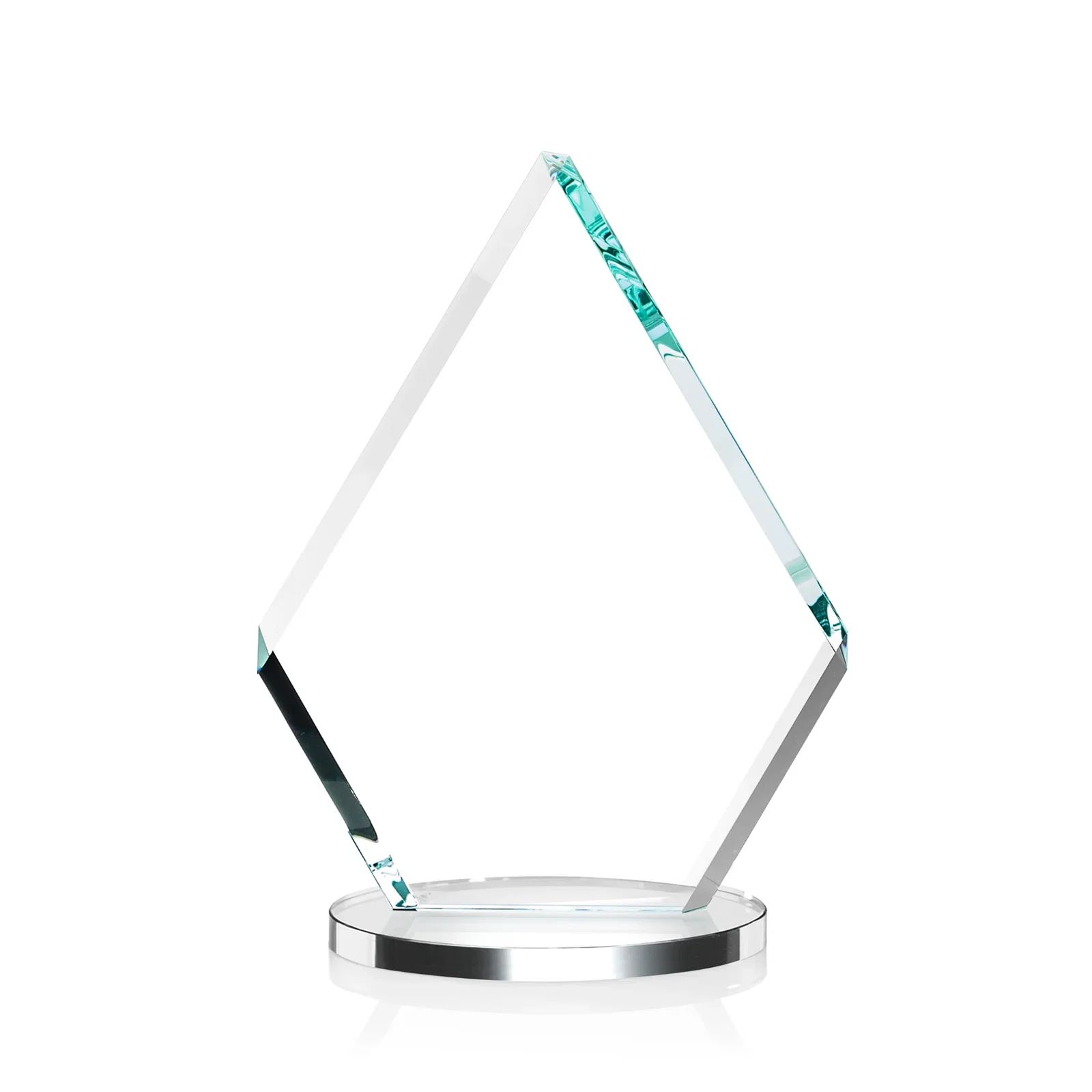 Custom engraved Starfire Crystal Diamond Award on a Clear or Rosewood Base for safety achievement programs