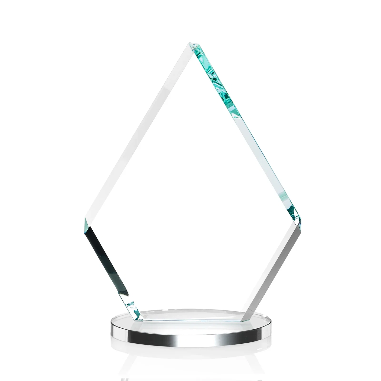 Custom engraved Starfire Crystal Diamond Award on a Clear or Rosewood Base for volunteer appreciation