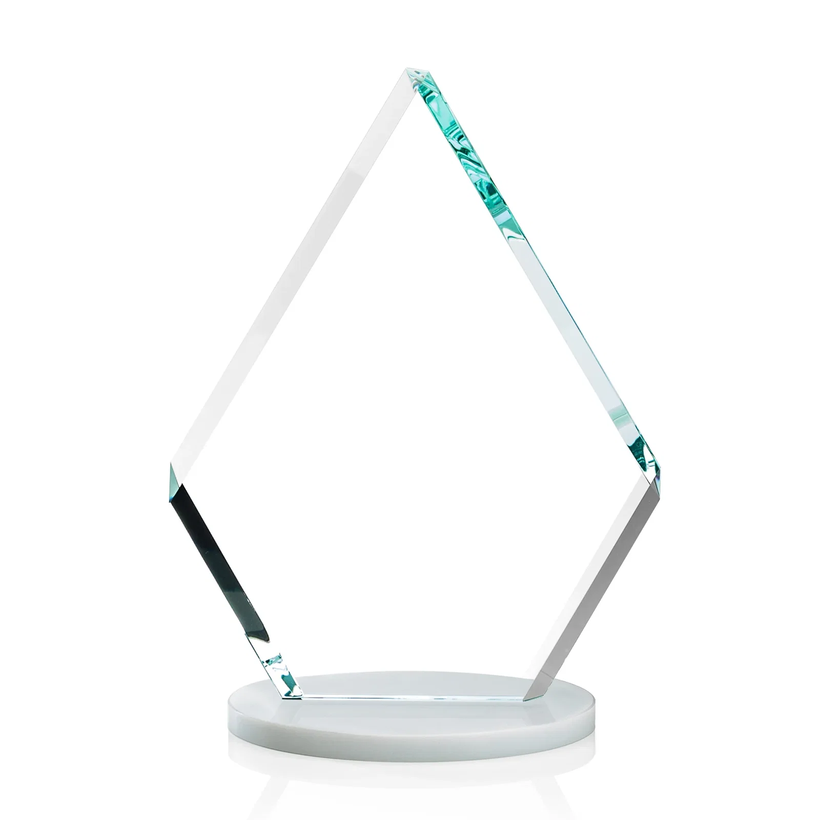Custom Starfire Crystal Diamond Award on a Clear or Rosewood Base, with your logo for corporate award ceremonies