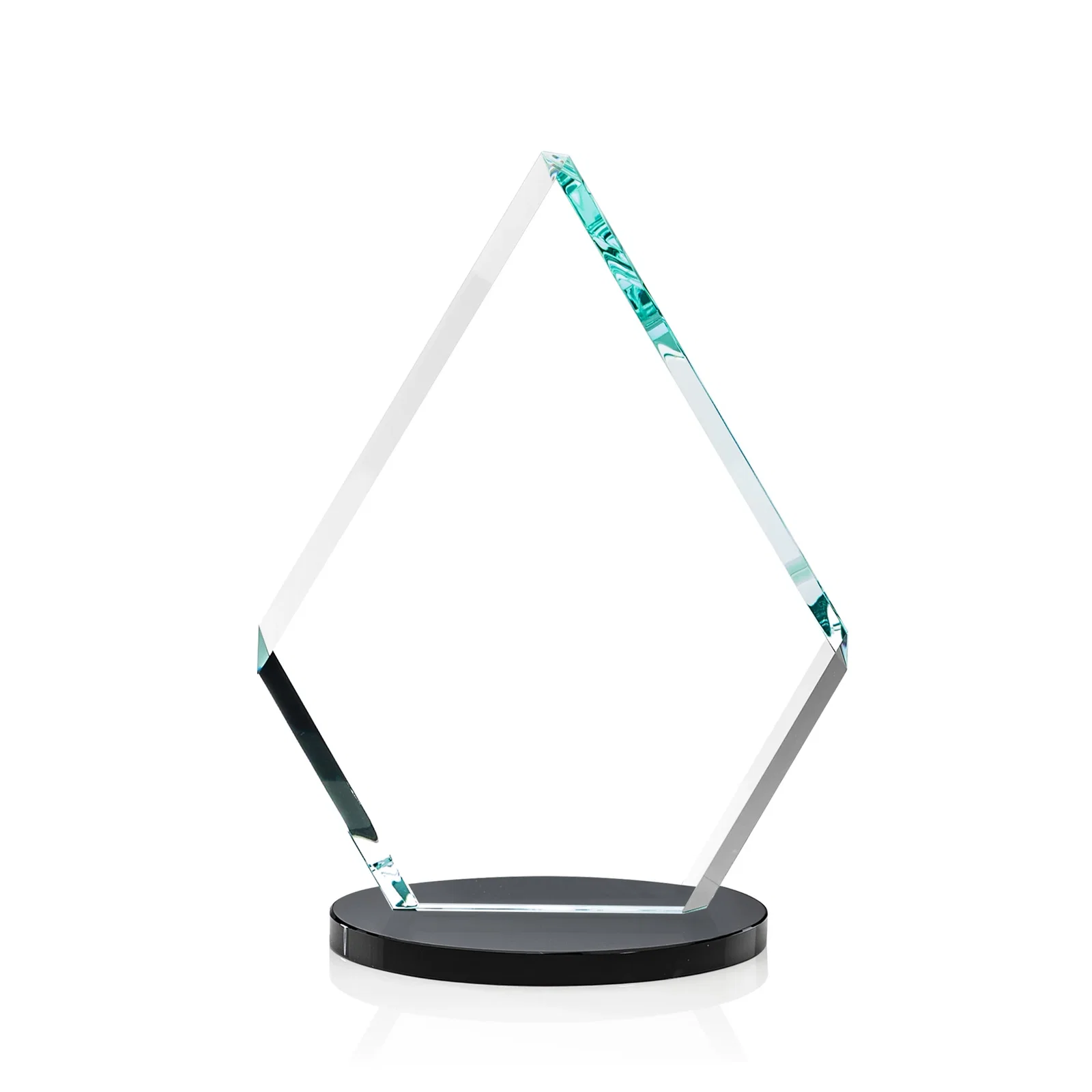 Custom Starfire Crystal Diamond Award on a Clear or Rosewood Base, with your logo for service anniversary gifts