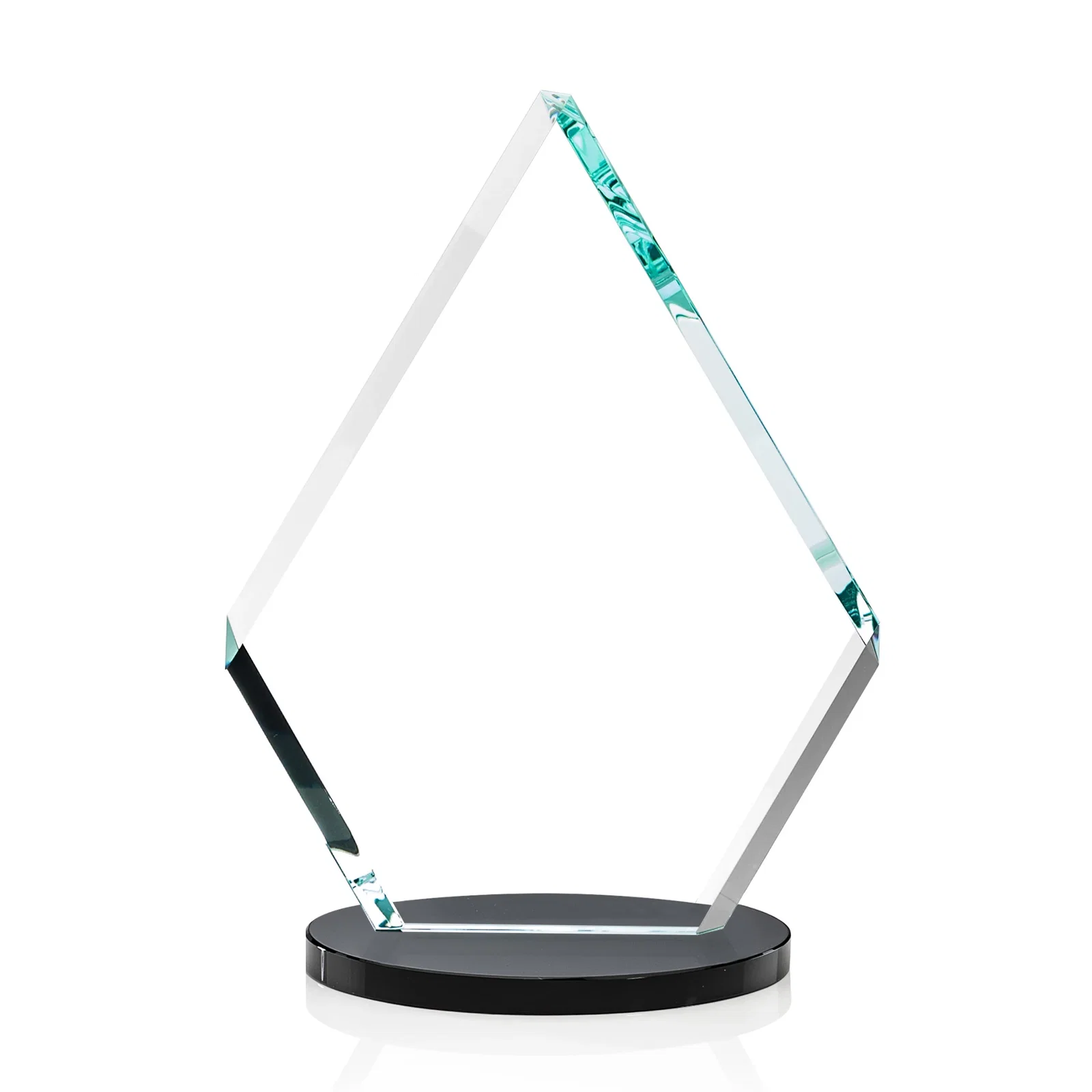 Custom Starfire Crystal Diamond Award on a Clear or Rosewood Base, with your logo for retirement presentations