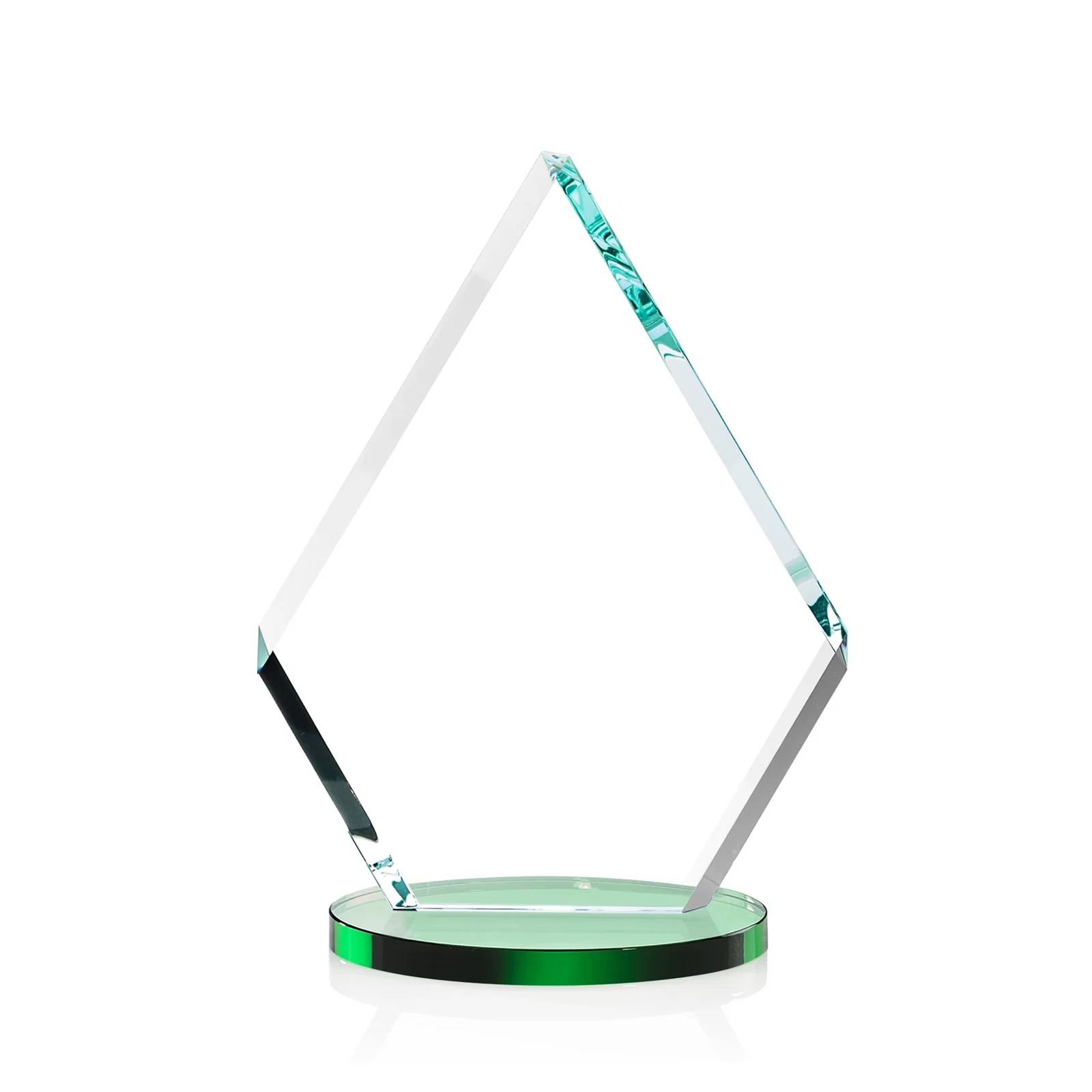 Custom Starfire Crystal Diamond Award on a Clear or Rosewood Base, with your logo for team milestone celebrations