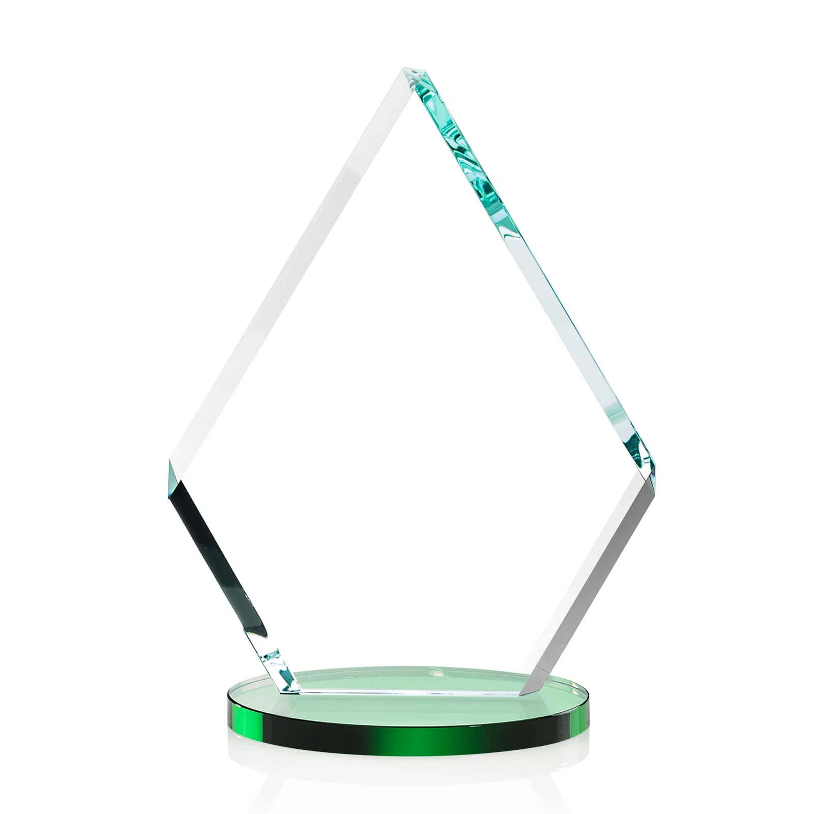 Custom Starfire Crystal Diamond Award on a Clear or Rosewood Base, with your logo for graduation ceremonies
