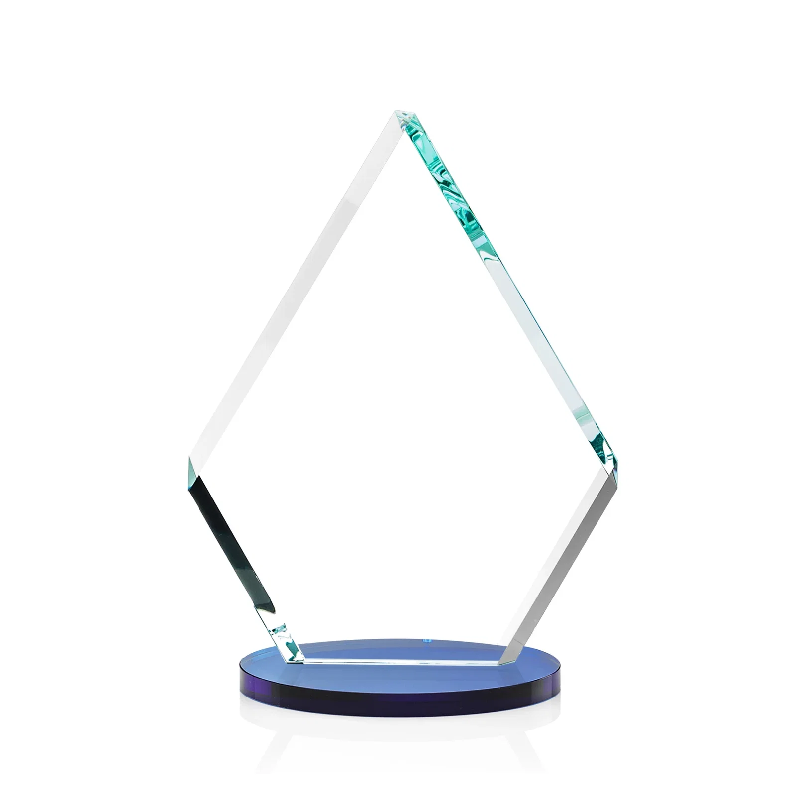 Custom Starfire Crystal Diamond Award on a Clear or Rosewood Base, with your logo for safety achievement programs