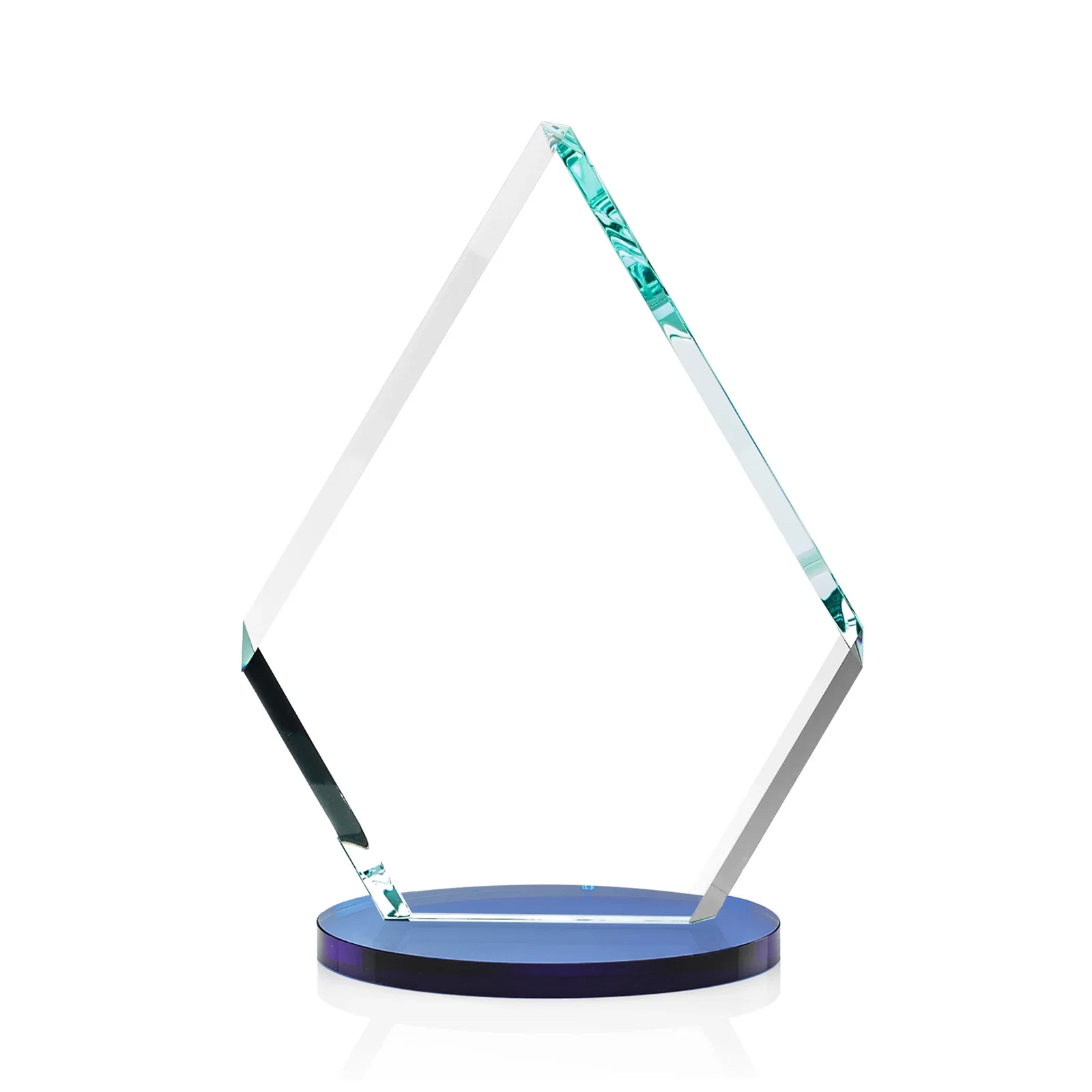 Custom Starfire Crystal Diamond Award on a Clear or Rosewood Base, with your logo for volunteer appreciation