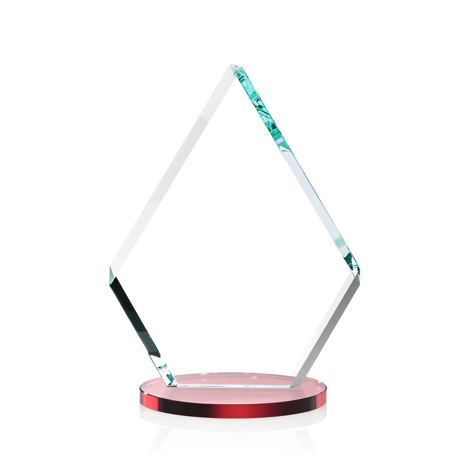 Custom Starfire Crystal Diamond Award on a Clear or Rosewood Base, with your logo for company anniversary events