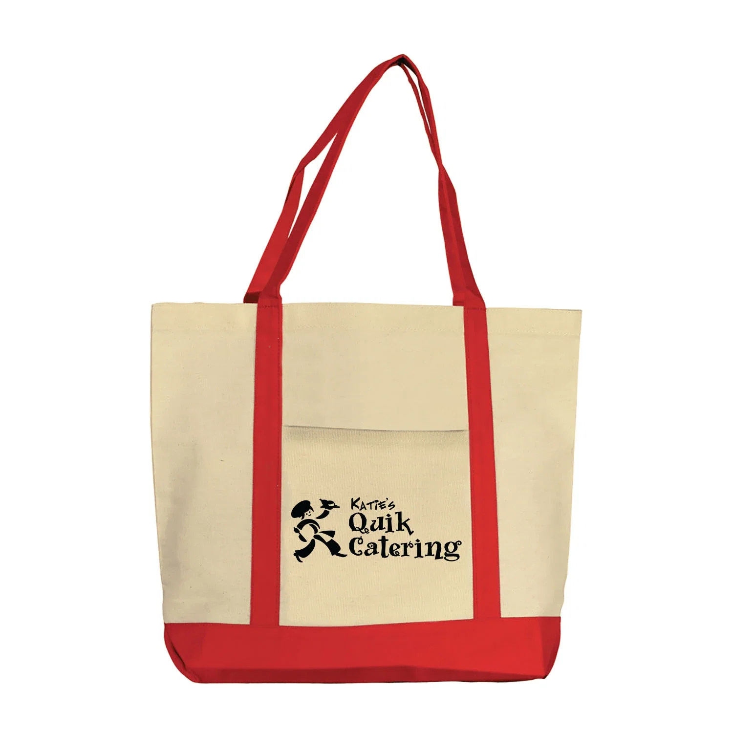 Canvas Boat Tote — Red — view 3