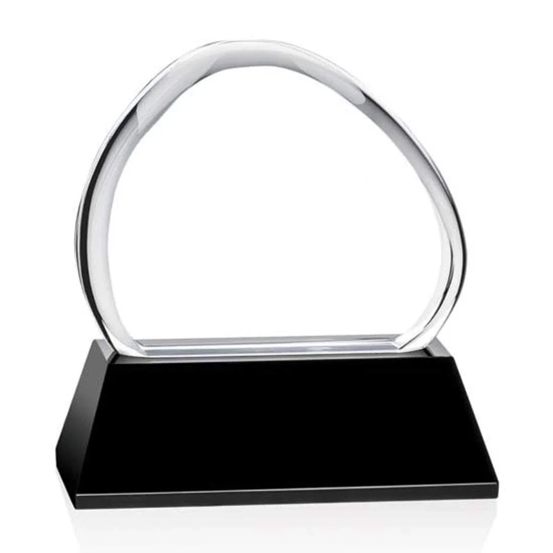 Custom Optical Crystal Iceberg Award With a 4 x 3.25 Back Etch - Cappello, awards for sales achievement awards