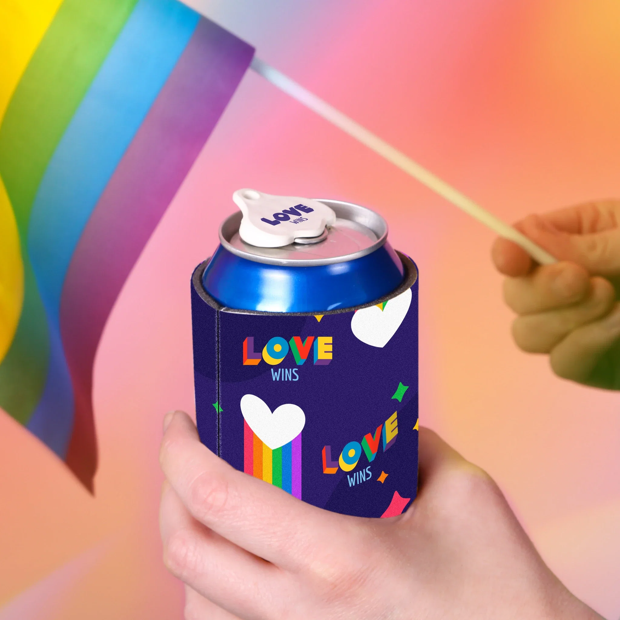 Cappy Can Cooler Combo held in hand